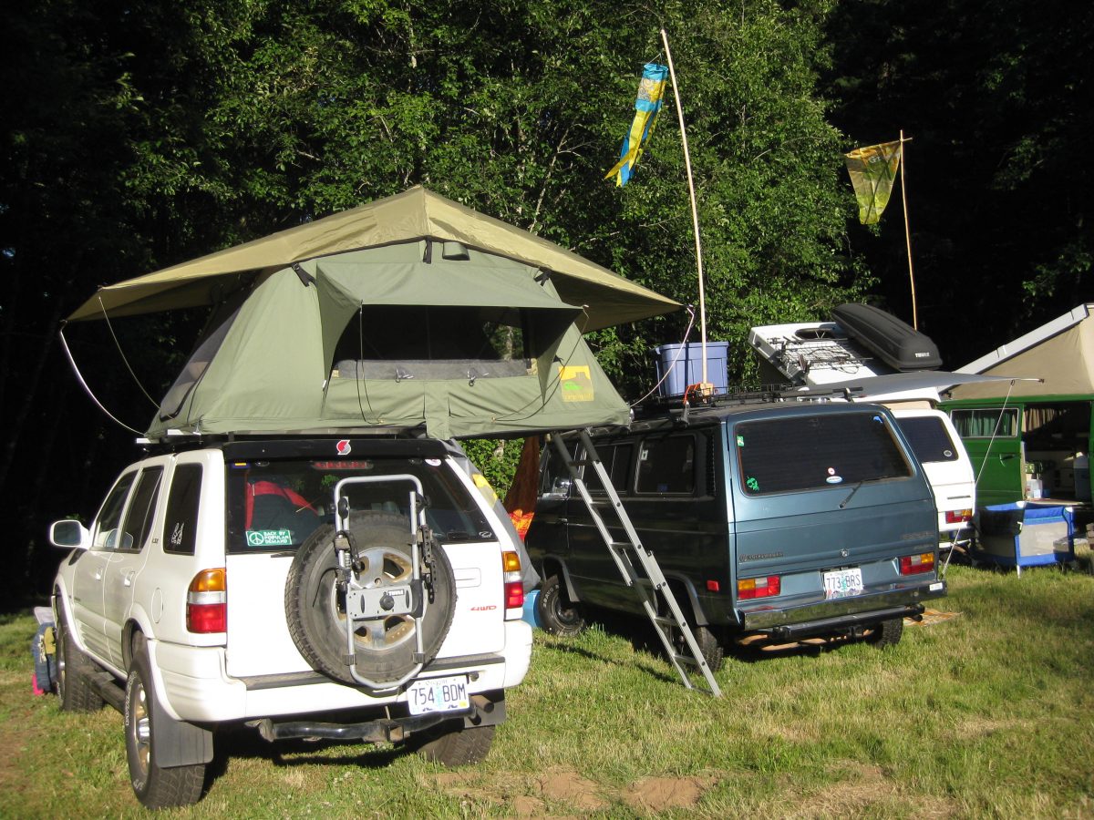 A roof-top tent