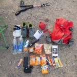 Most of the gear from the hike