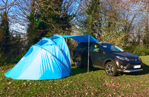 The sheltaPod awning/tent.